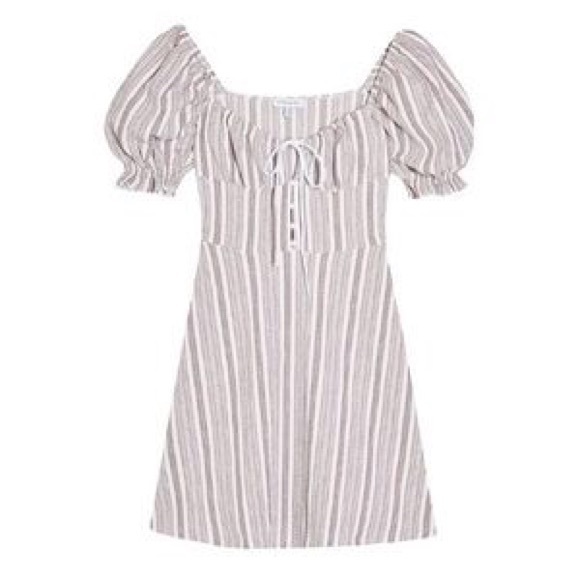 TOPSHOP WHITE STRIPE DRESS - Picture 3 of 7
